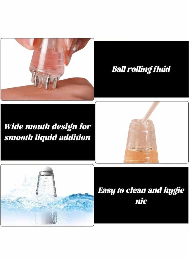 مجموعة زجاجات تطبيق الزيت، موزع لعلاج فروة الرأس سعة 6 مل مع رؤوس تدليك، عبوة من قطعتين، شفاف ورمادي - Image 4